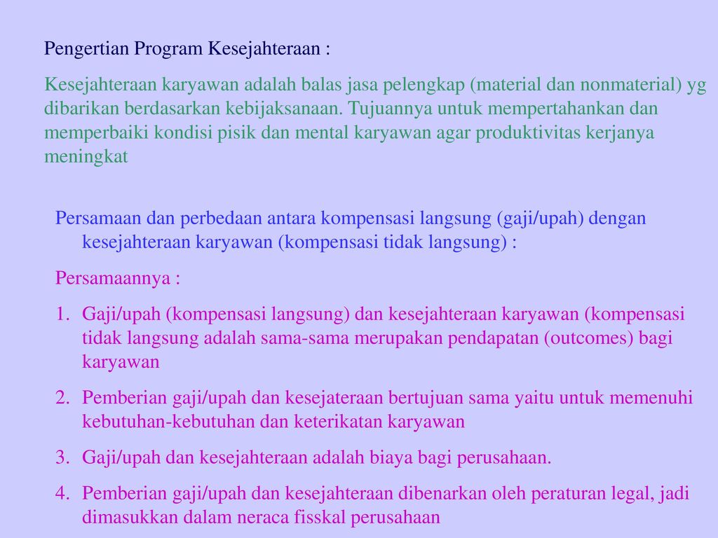 PEMELIHARAAN Pemeliharaan Maintenance Karyawan Harus Mendapat